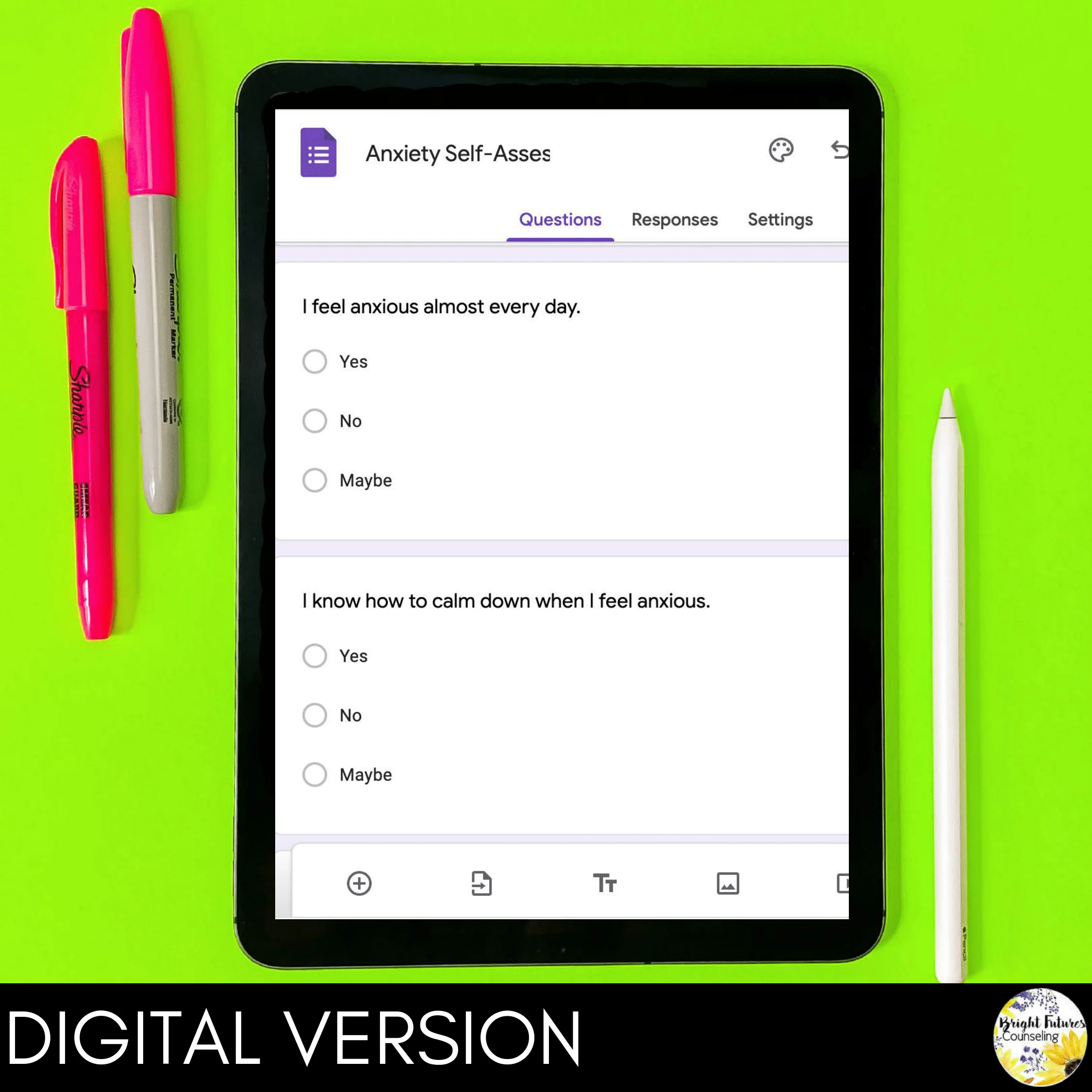 Anxiety School Counseling Self-Assessments | Individual & Group Data Collection - Image 3