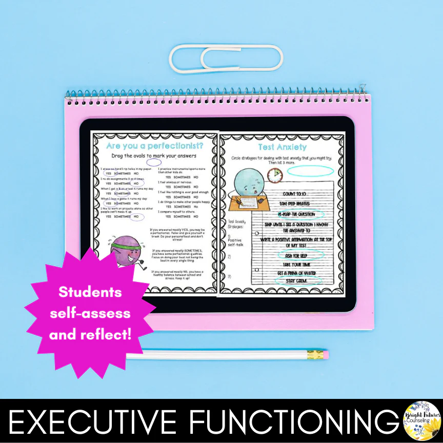 Executive Functioning, Self-Reflection, and Study Skills Digital Doodle Journal - Image 5