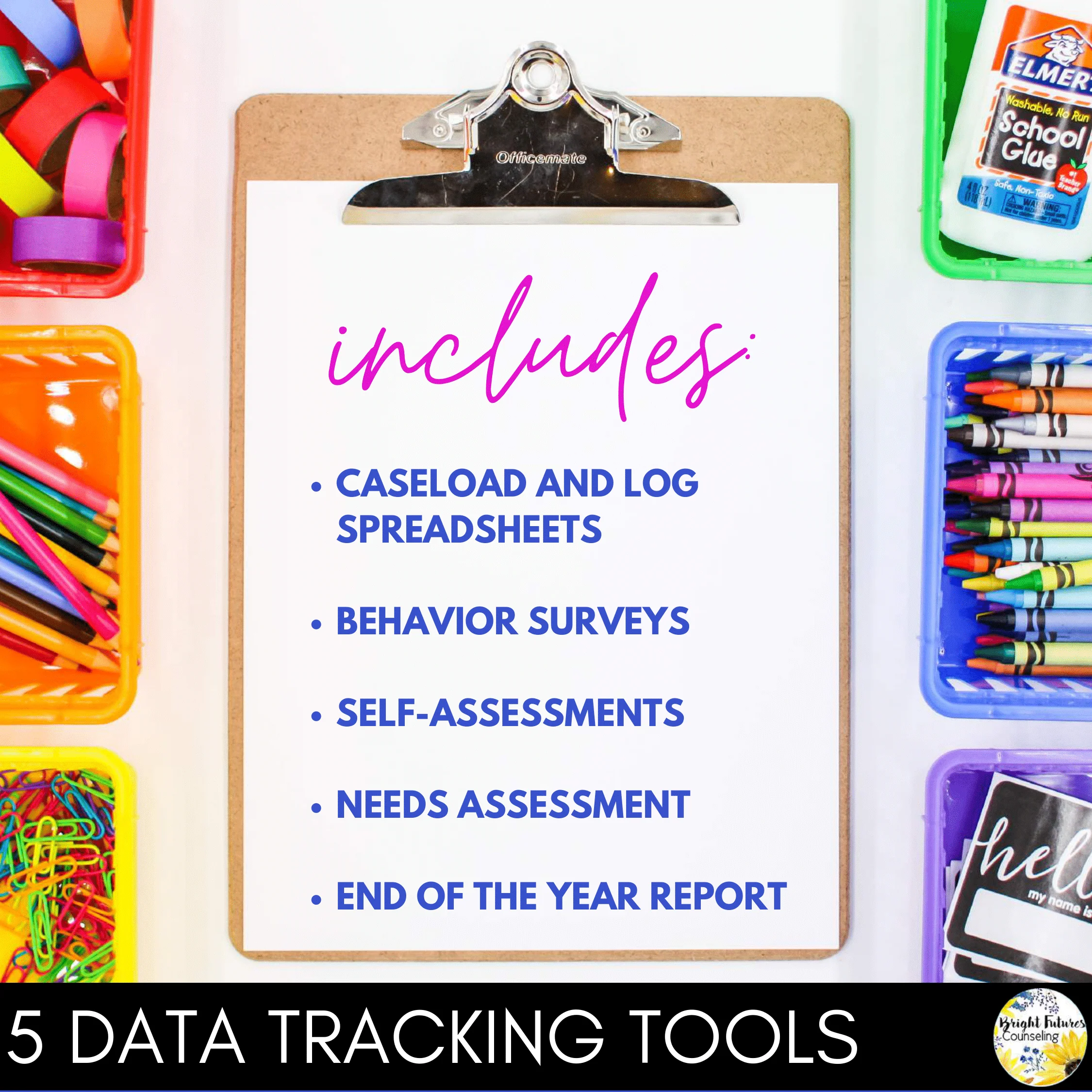 School Counseling Data Tracking Tools Bundle - Data Driven Counseling Program - Image 2