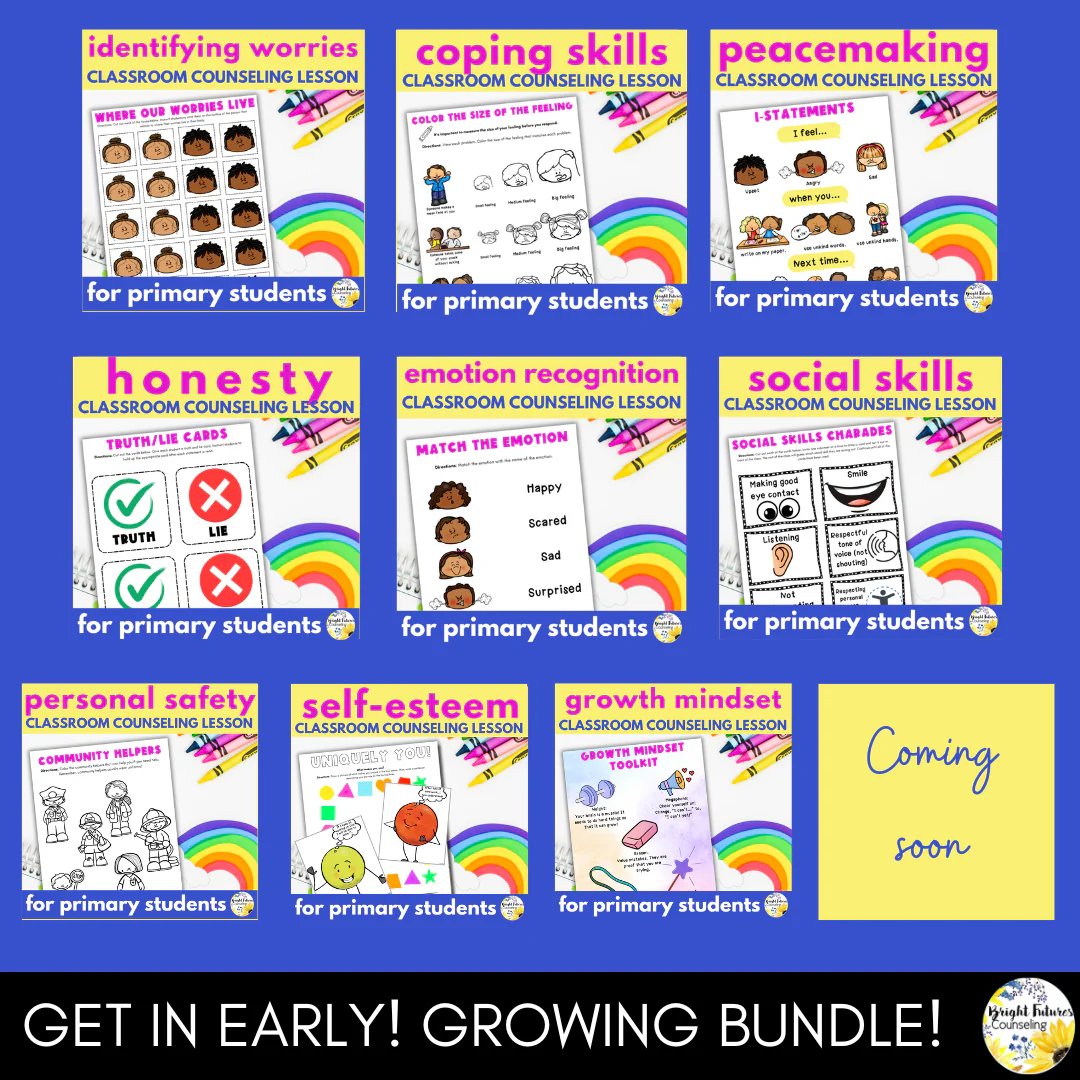SEL Class Lessons for Primary Students GROWING BUNDLE -School Counseling Lessons - Image 2