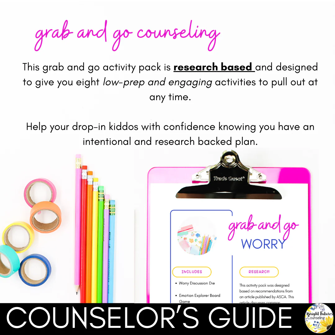 Worry and Anxiety Management - Coping Skills - Elementary Counseling Activities - Image 2